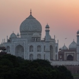 Taj Mahal desde el río Yamuna