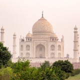 Taj Mahal desde Mehtab Garden, atardecer
