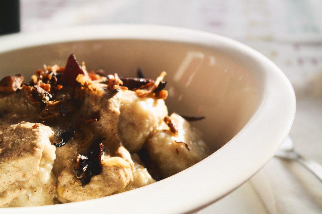 Ñoquis Veganos con Crema de Setas